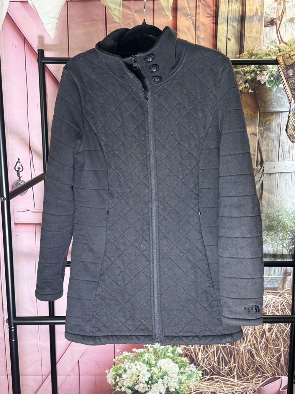 The North Face Women's Black Quilted Zip Jacket Size Medium